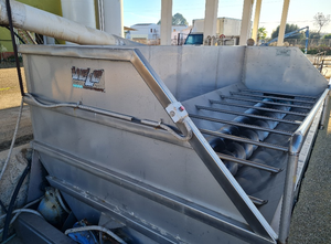 Stainless Steel Grape Receiving Hopper with Dual Screws