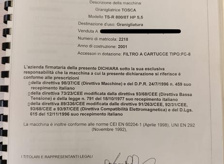 Tosca s.r.l. Granigliatrici TS-R 800/8T HP 5,5 P260721097