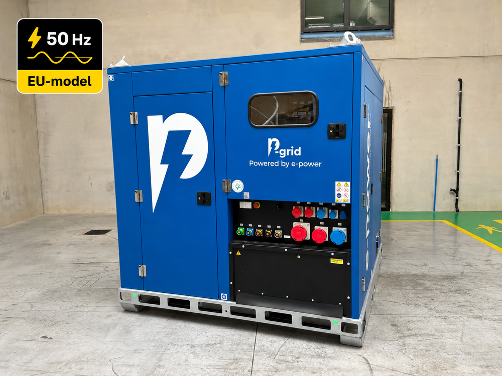 P-Grid hybrid generators for tower cranes, construction and industry