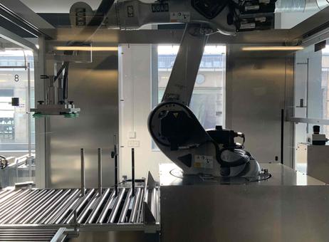 Pester PEWO-form SLP-2 Case Packer & Palletierer with KUKA robot and Bluhm label dispenser P260811059