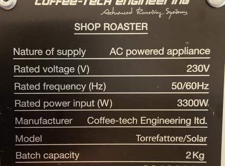 Coffee-Tech Engineering FZ94 Pro-Lab Roaster P260812076