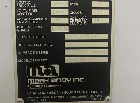 Mark Andy inc 2200-10H Flexographic Printing Press P260817131