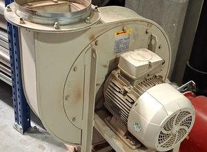 Radial fan with electric motor.