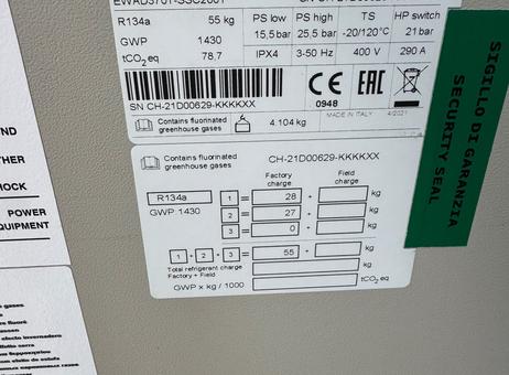 Daikin EWAH330ZE (x3) EWAD370T (x1) P260902494