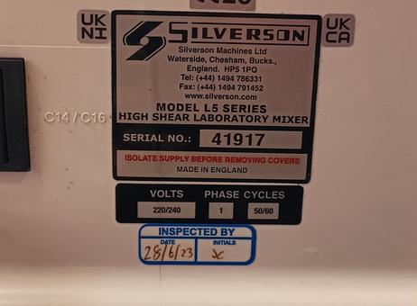 SILVERSON L5M P260907079