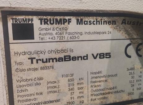 TRUMPF TRUMABEND V85 P260910155