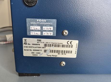 FOSS Kjeltec 2100 P260910185