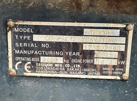 Takeuchi TB23R P261001195