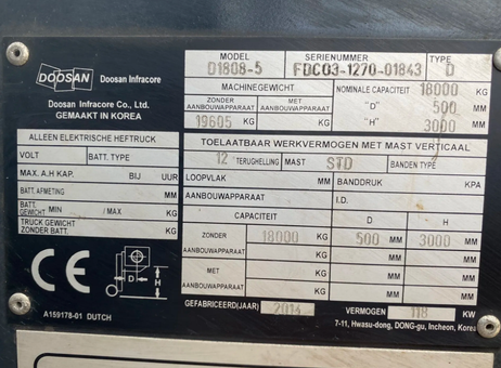 Doosan D1808-S P2610061832