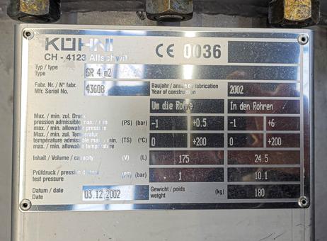 Kuehni SR 4 m² (spiral heat exchanger) P2610151241