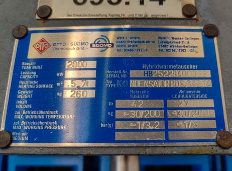 Unex Hybrid; fully welded plate heat exchanger P2610161326