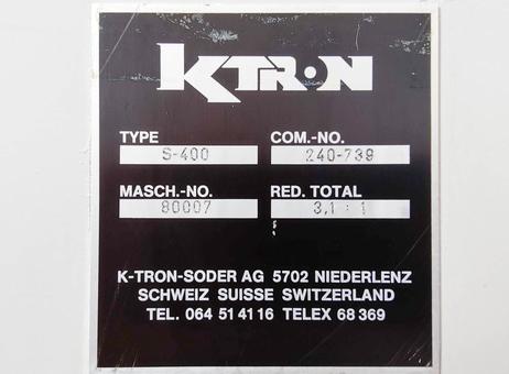 K-tron S-400( with agglomeration option) P2610161379