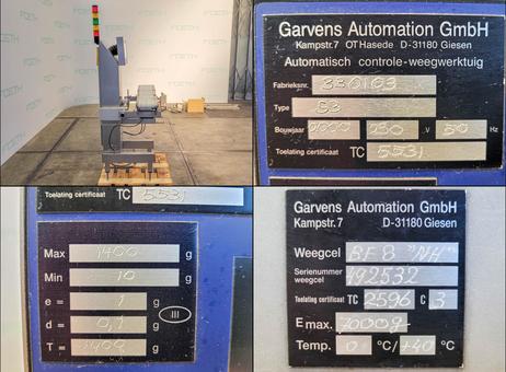 Mettler Garvens checkweigher P2610161477