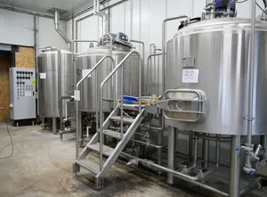 Professional brewing equipment by NDL CRAFT, including a 10-HL steam-heated brewhouse.