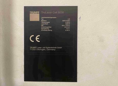 TRUMPF TruLaser Cell 8030 L45 P261019216