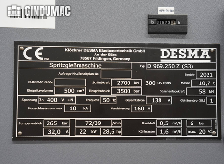 Kloeckner Desma D 969.250 Z (S3) P261023156